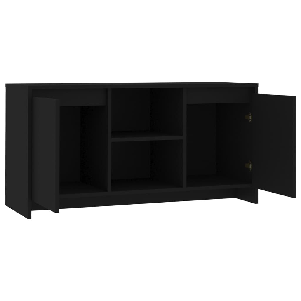 vidaXL Έπιπλο Τηλεόρασης Μαύρο 102 x 37,5 x 52,5 εκ. από Επεξ. Ξύλο