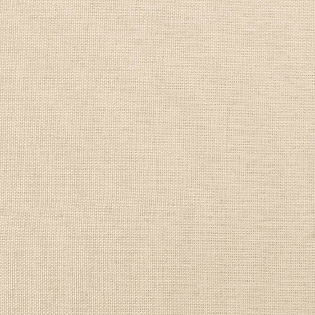 vidaXL Πλαίσιο Κρεβατιού χωρίς στρώμα Κρέμα 120x190 εκ. Υφασμάτινο