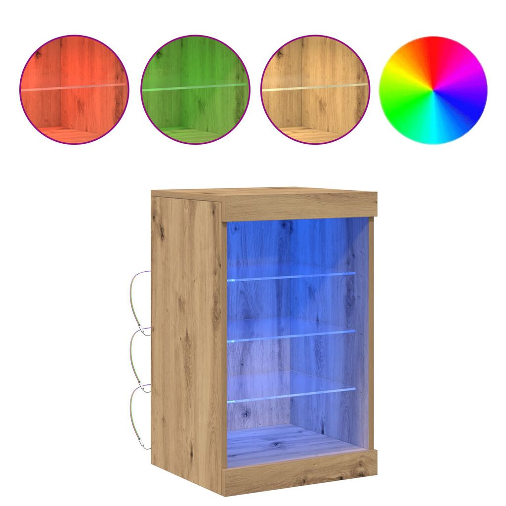 vidaXL Μπουφές με LED Φωτισμό Artisan Oak 41x37x67 εκ.