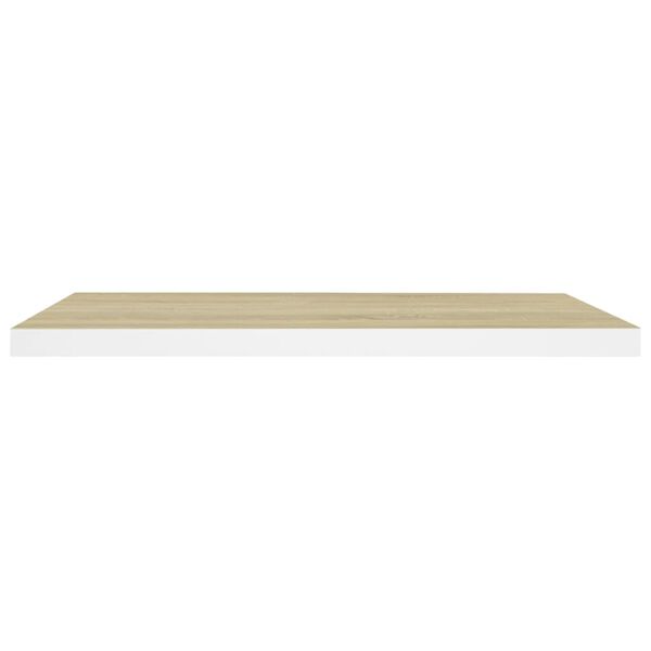vidaXL Ράφια Τοίχου 2 τεμ. Δρυς/Λευκό 80x23,5x3,8 εκ. MDF