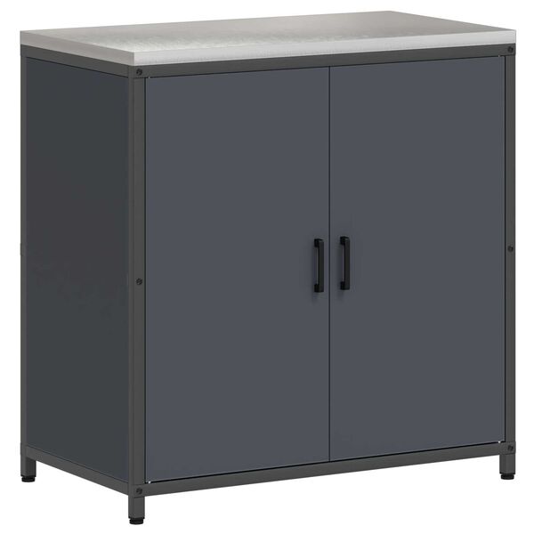 vidaXL Σετ Αποθήκευσης Κουζίνας με ράφι Άλλο 3 pcs Ανθρακί 210 x 50 x 92 εκ