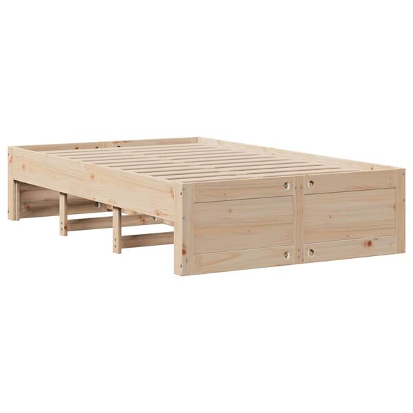 vidaXL Κρεβάτι Βιβλιοθήκη Χωρίς Στρώμα 120x200 εκ Μασίφ Ξύλο Πεύκο