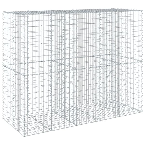 vidaXL Συρματοκιβώτιο με Κάλυμμα 250x100x200εκ από Γαλβανισμένο Χάλυβα