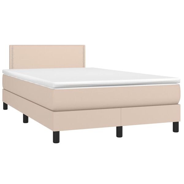 vidaXL &Kappa;&rho;&epsilon;&beta;ά&tau;&iota; Boxspring &Sigma;&tau;&rho;ώ&mu;&alpha;&LED &Kappa;&alpha;&pi;&omicron;&upsilon;&tau;&sigma;ί&nu;&omicron; 120x200 &epsilon;&kappa;. &Sigma;&upsilon;&nu;&theta;. &Delta;έ&rho;&mu;&alpha;