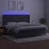 vidaXL &Kappa;&rho;&epsilon;&beta;ά&tau;&iota; Boxspring &mu;&epsilon; &Sigma;&tau;&rho;ώ&mu;&alpha; & LED &Sigma;&kappa;. &Gamma;&kappa;&rho;&iota; 200x200&epsilon;&kappa;. &Beta;&epsilon;&lambda;&omicron;ύ&delta;&iota;&nu;&omicron;
