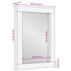 vidaXL Καθρέφτης μπάνιου γκρι 50x3x70 cm από μασίφ ξύλο Μάνγκο