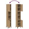 vidaXL Ντουλάπι μπάνιου Δρυς τεχνίτης 30x30x190 cm Κατασκευασμένο ξύλο