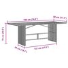 vidaXL Τραπέζι Κήπου Γυάλινη Επιφάνεια Μπεζ 190x80x75 εκ. Συνθ. Ρατάν