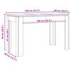 vidaXL Τραπεζαρία Αρτισιανή Δρυς 120x60x76 εκ. από Επεξεργασμένο Ξύλο