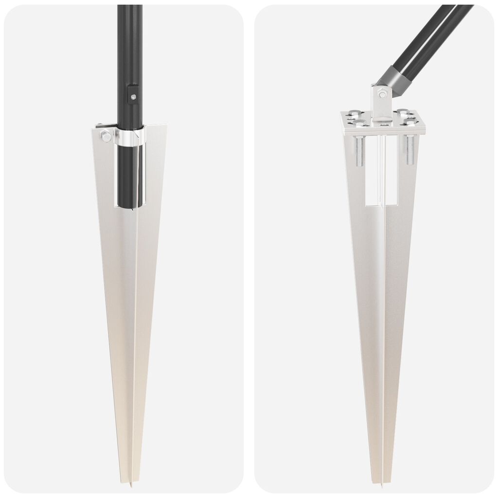 vidaXL Στυλοί Φράχτη με Καρφί 26 τεμ Ø32 mm 120 cm Γαλβανισμένο Χάλυβα