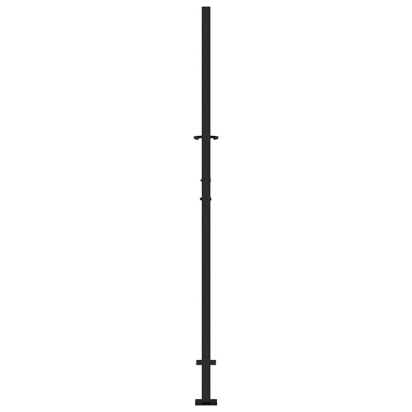 vidaXL Πύλη κήπου Μαύρη 105x180 cm Ατσάλινος σταυρός σχεδιασμού