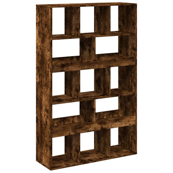 vidaXL Βιβλιοθήκη Καπνιστή Δρυς 100x33x156,5εκ. από Επεξεργασμένο Ξύλο
