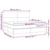 vidaXL Κρεβάτι Boxspring με Στρώμα & LED Κρεμ 200x200 εκ. Συνθ. Δέρμα
