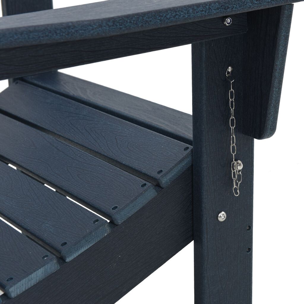 vidaXL Folding Adirondack Chair Ναυτικό Μπλε 74.5x80.5x90 εκ. HDPE