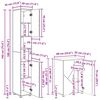 vidaXL Σετ Επίπλων Μπάνιου Επιτοίχιο 4 pcs Μαύρο 61 x 35 x 64 εκ.