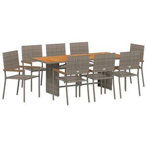 vidaXL &Sigma;έ&tau; &phi;&alpha;&gamma;&eta;&tau;&omicron;ύ &gamma;&iota;&alpha; &kappa;ή&pi;&omicron; 9 pcs &Gamma;&kappa;&rho;&iota; &sigma;&upsilon;&nu;&theta;&epsilon;&tau;&iota;&kappa;ό &rho;&alpha;&tau;ά&nu;
