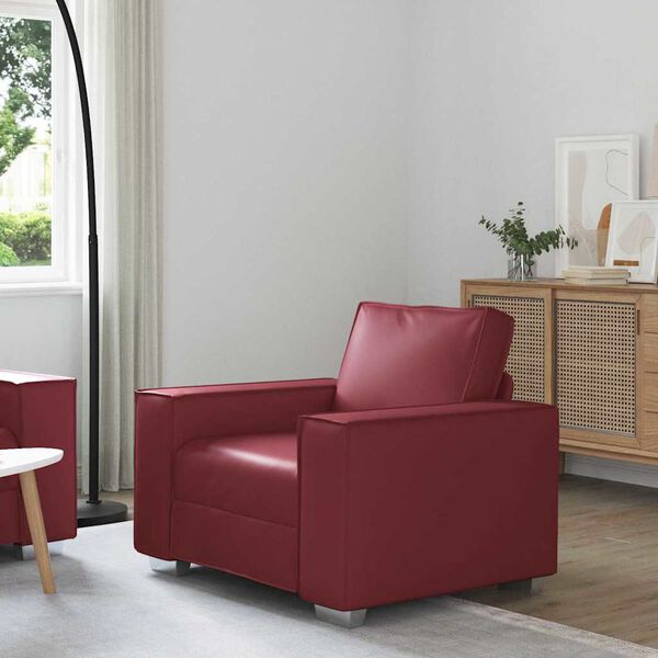 vidaXL Πολυθρόνα-καναπές Μπορντό 99 x 78 x 84 εκ. Δερματίνη