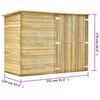 vidaXL Αποθήκη Ποδηλάτων Κήπου 232 x 110 x 170 εκ. από Εμποτισμένο Ξύλο Πεύκου