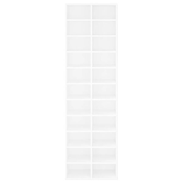 vidaXL Παπουτσοθήκη Λευκή 54 x 34 x 183 εκ. από Επεξεργασμένο Ξύλο