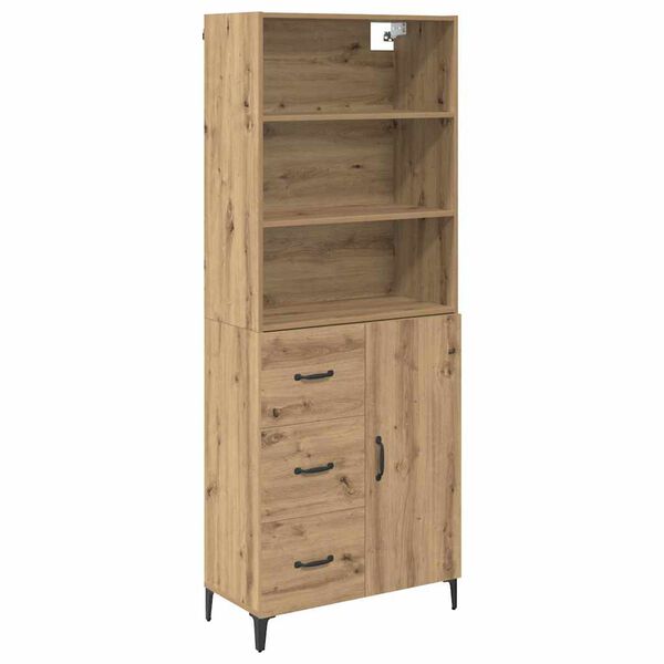 vidaXL Highboard Artisan Oak 69,5 x 34 x 180 &epsilon;&kappa;. &Epsilon;&pi;&epsilon;&xi;&epsilon;&rho;&gamma;&alpha;&sigma;&mu;έ&nu;&omicron; &xi;ύ&lambda;&omicron;