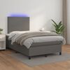 vidaXL &Kappa;&rho;&epsilon;&beta;ά&tau;&iota; Boxspring &mu;&epsilon; &Sigma;&tau;&rho;ώ&mu;&alpha; & LED &Gamma;&kappa;&rho;&iota; 120x190 &epsilon;&kappa;. &Sigma;&upsilon;&nu;&theta;. &Delta;έ&rho;&mu;&alpha;