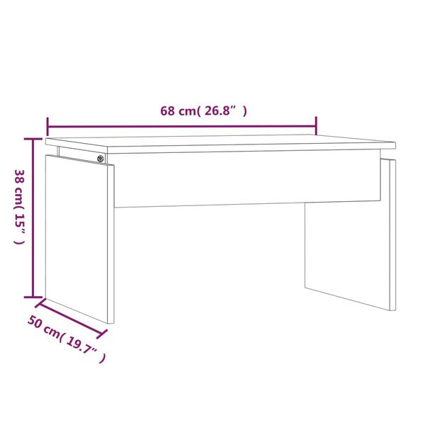 vidaXL Τραπεζάκι Σαλονιού Γκρι Sonoma 68x50x38 εκ. Επεξεργασμένο Ξύλο
