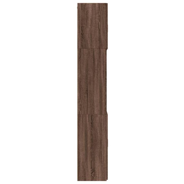 vidaXL Ντουλάπι Καφέ Δρυς 80x42,5x249 εκ. από Επεξεργασμένο Ξύλο