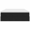 vidaXL Κρεβάτι με αποθηκευτικό χώρο και στρώμα Μαύρο 140 x 200 cm