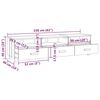 vidaXL Έπιπλο Τηλεόρασης HAMAR Μελί 158x40x40 εκ. Μασίφ Ξύλο Πεύκου