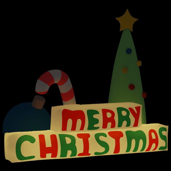 vidaXL Διακοσμητικό Φουσκωτό Merry Christmas με LED 197 εκ.