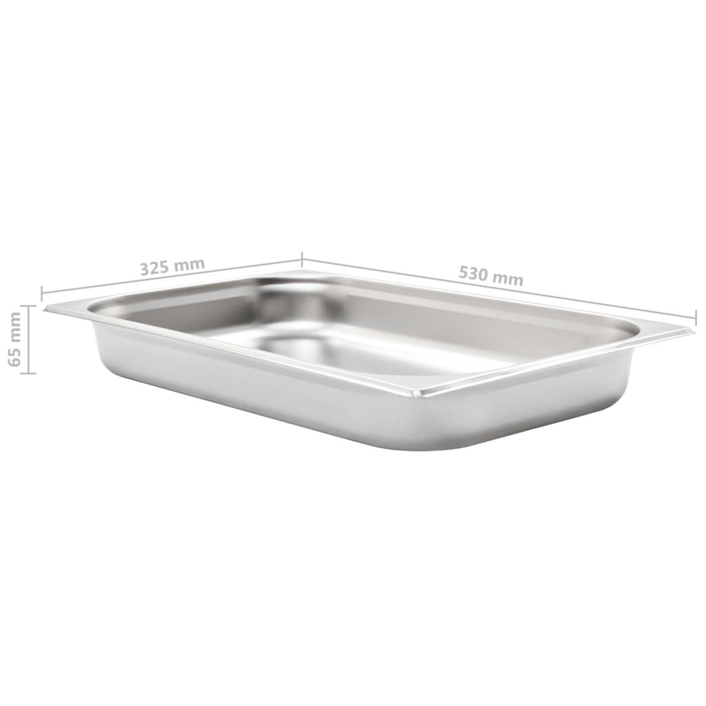 vidaXL Λεκάνες Gastronorm 4 τεμ. GN 1/1 65 χιλ. από Ανοξείδωτο Ατσάλι