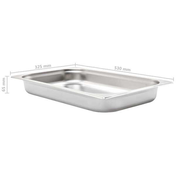 vidaXL Λεκάνες Gastronorm 4 τεμ. GN 1/1 65 χιλ. από Ανοξείδωτο Ατσάλι