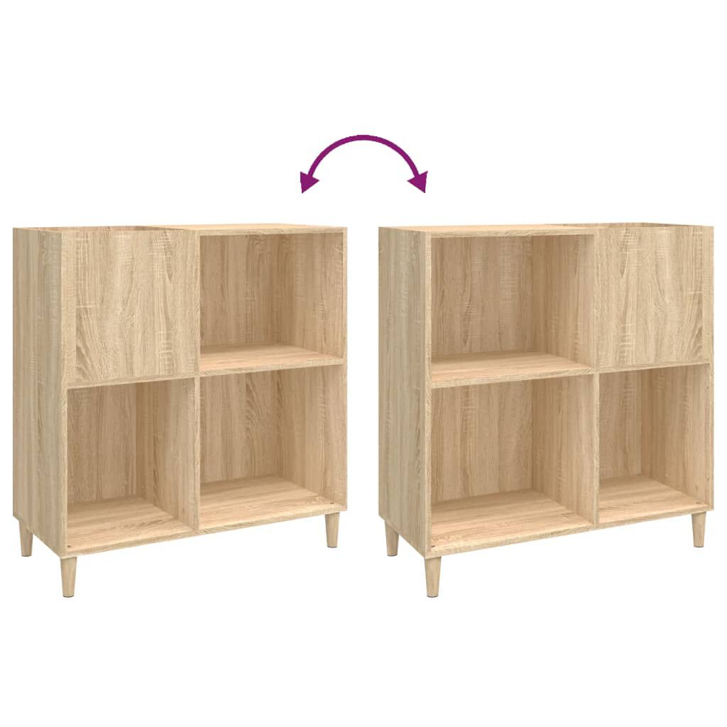 vidaXL Δισκοθήκη Sonoma Δρυς 84,5 x 38 x 89 εκ. από Επεξεργασμένο Ξύλο