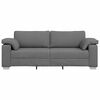 vidaXL Καναπές με μαξιλάρι Σκούρο γκρι 219 x 77 x 82 εκ ύφασμα