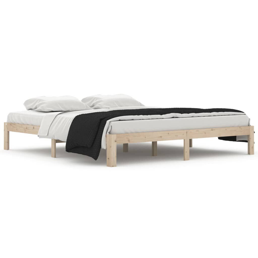 vidaXL Πλαίσιο Κρεβατιού 180 x 200 εκ. Μασίφ Ξύλο Super King Size