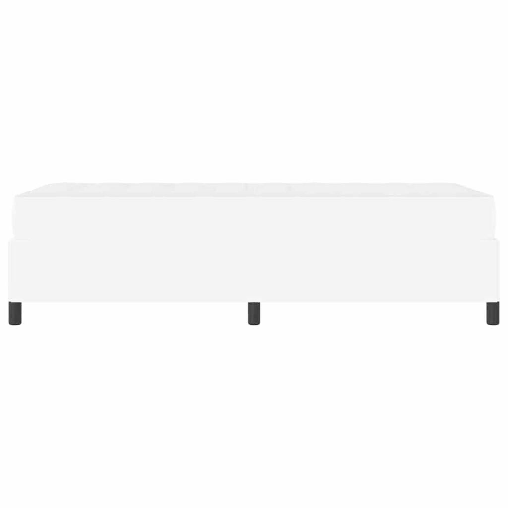 vidaXL Σκελετός κρεβατιού με στρώμα Λευκό 100 x 200 cm Τεχνητό δέρμα