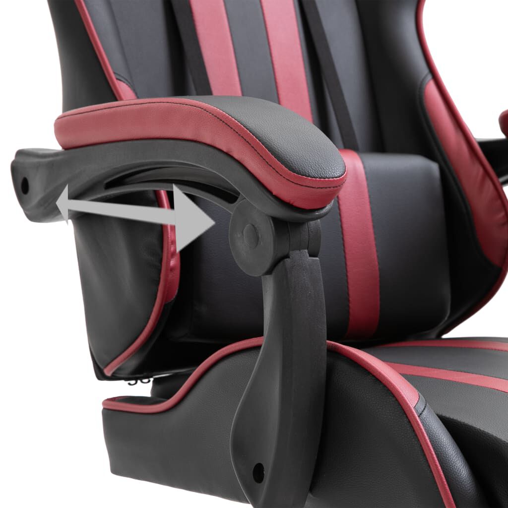 vidaXL Καρέκλα Gaming Μπορντό από Συνθετικό Δέρμα