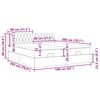 vidaXL Οθωμανικό κρεβάτι με στρώματα & LEDs Κρέμα 160x200cm ύφασμα