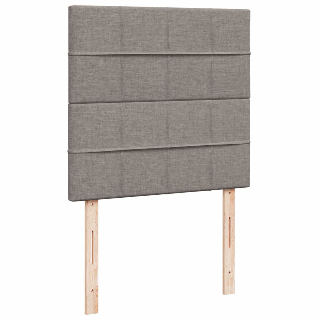 vidaXL Κρεβάτι Boxspring με Στρώμα Taupe 90x190 εκ.Υφασμάτινο