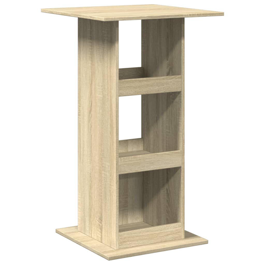 vidaXL Τραπέζι Μπαρ με Ράφια Sonoma Δρυς 60x60x102 εκ. Επεξ. Ξύλο