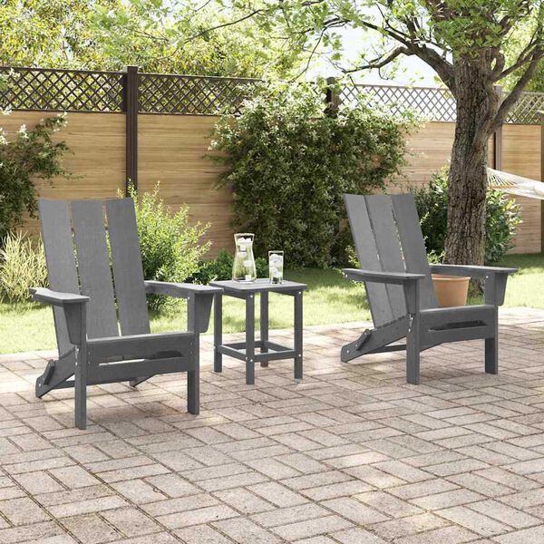 vidaXL Έπιπλα Χαλάρωσης Κήπου 2 pcs Ανοιχτό γκρι 74.5 x 80.5 x 90 εκ.