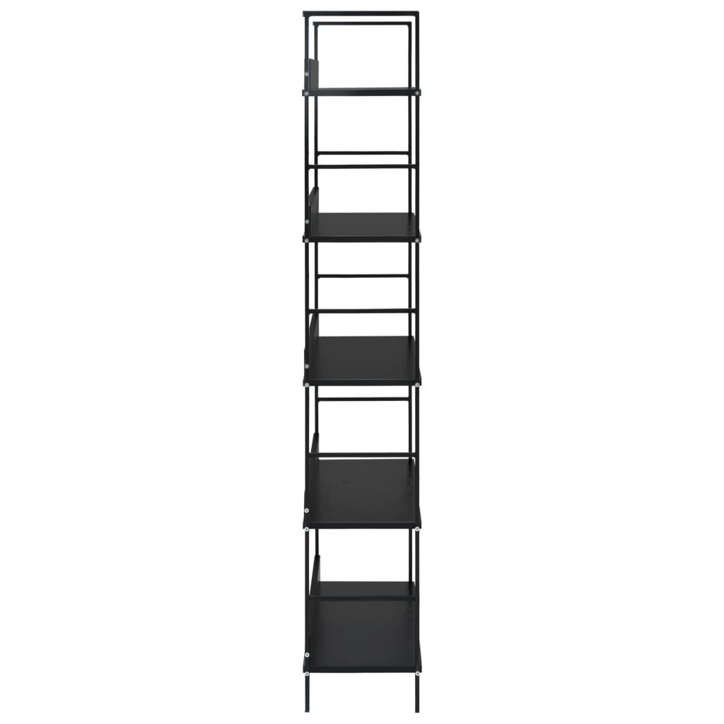 vidaXL Ραφιέρα 5 Επιπέδων Μαύρη 60x27,6x158,5 εκ. Επεξεργασμένο Ξύλο