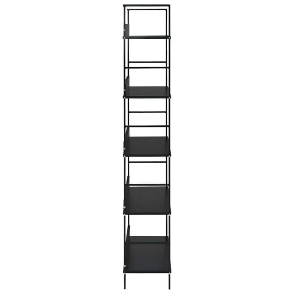vidaXL Ραφιέρα 5 Επιπέδων Μαύρη 60x27,6x158,5 εκ. Επεξεργασμένο Ξύλο