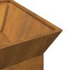 vidaXL Φωτιά Σκ rusty 50 x 50 x 40 cm Ατσάλι σκληρυθέν στον αέρα