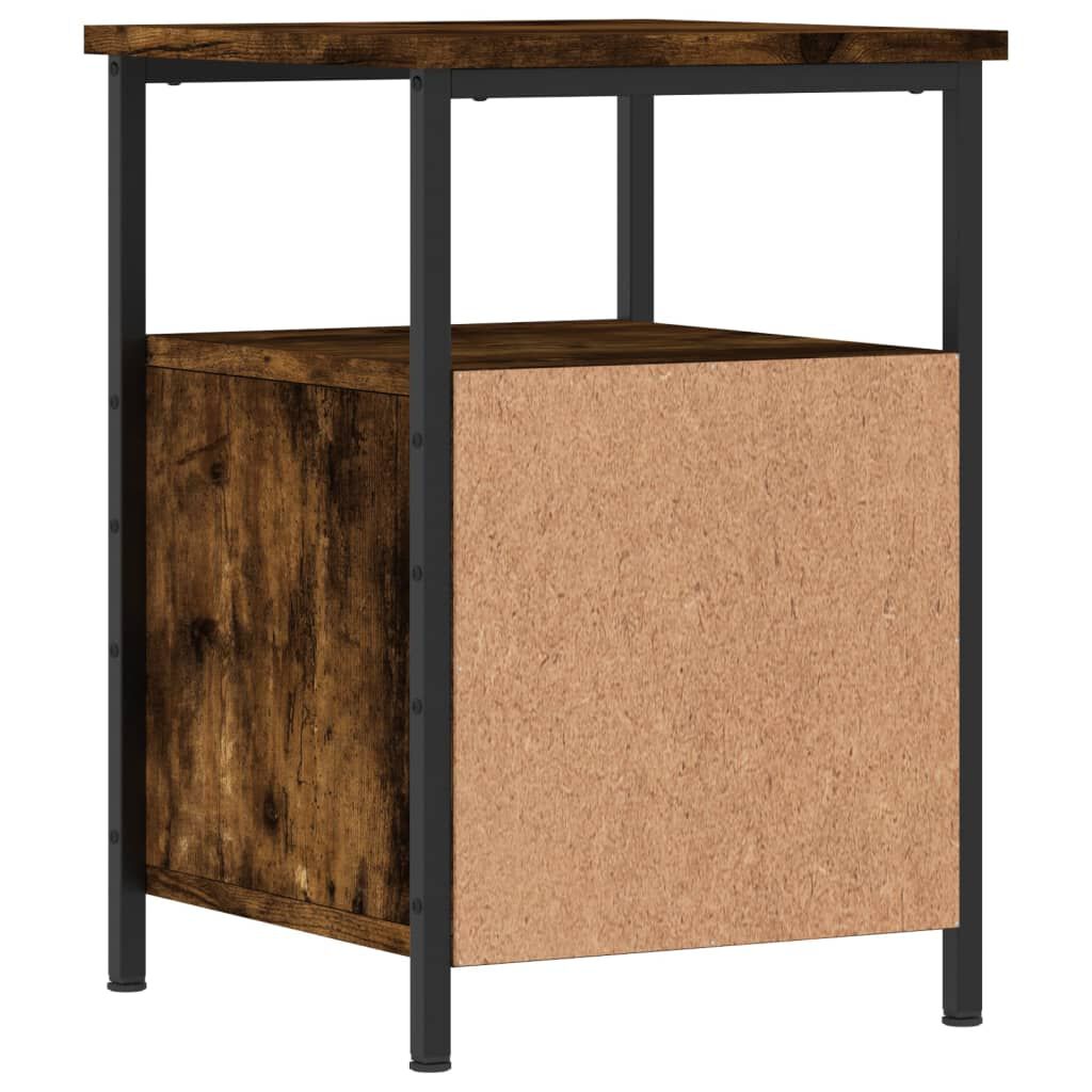 vidaXL Κομοδίνο Καπνιστή Δρυς 34 x 35,5 x 50 εκ. Επεξεργασμένο Ξύλο