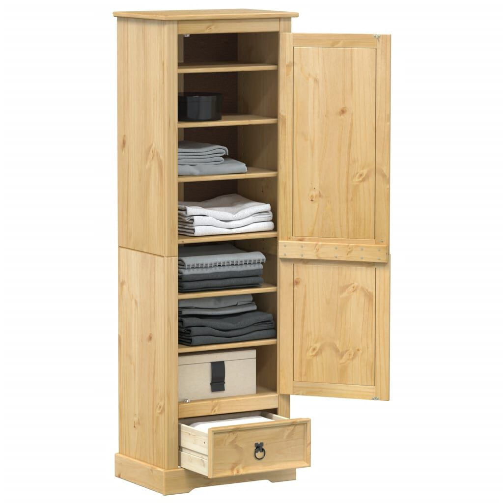 vidaXL Ντουλάπα Corona 55x38x170 εκ. από Μασίφ Ξύλο Πεύκου