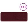 vidaXL Χαλιά Σκαλοπατιών Αντιολισθητικά 15 pcs Μπορντό 60 x 25 cm PP