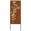 vidaXL Οθόνη Ιδιωτικότητας Κήπου Floral Σκ rusty 50 x 140 εκ