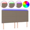 vidaXL &Kappa;&epsilon;&phi;&alpha;&lambda;ά&rho;&iota; &Kappa;&rho;&epsilon;&beta;&alpha;&tau;&iota;&omicron;ύ LED Taupe 200x5x118/128 &epsilon;&kappa;. &Upsilon;&phi;&alpha;&sigma;&mu;ά&tau;&iota;&nu;&omicron;