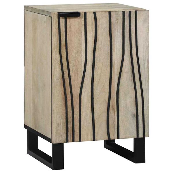 vidaXL Ντουλάπι Μπάνιου με ράφι Καφέ, Μαύρο 38 x 33.5 x 58 εκ.
